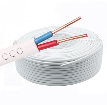 Белый PVC оболочки BVVB изолировал медный кабель для хозяйственных товаров